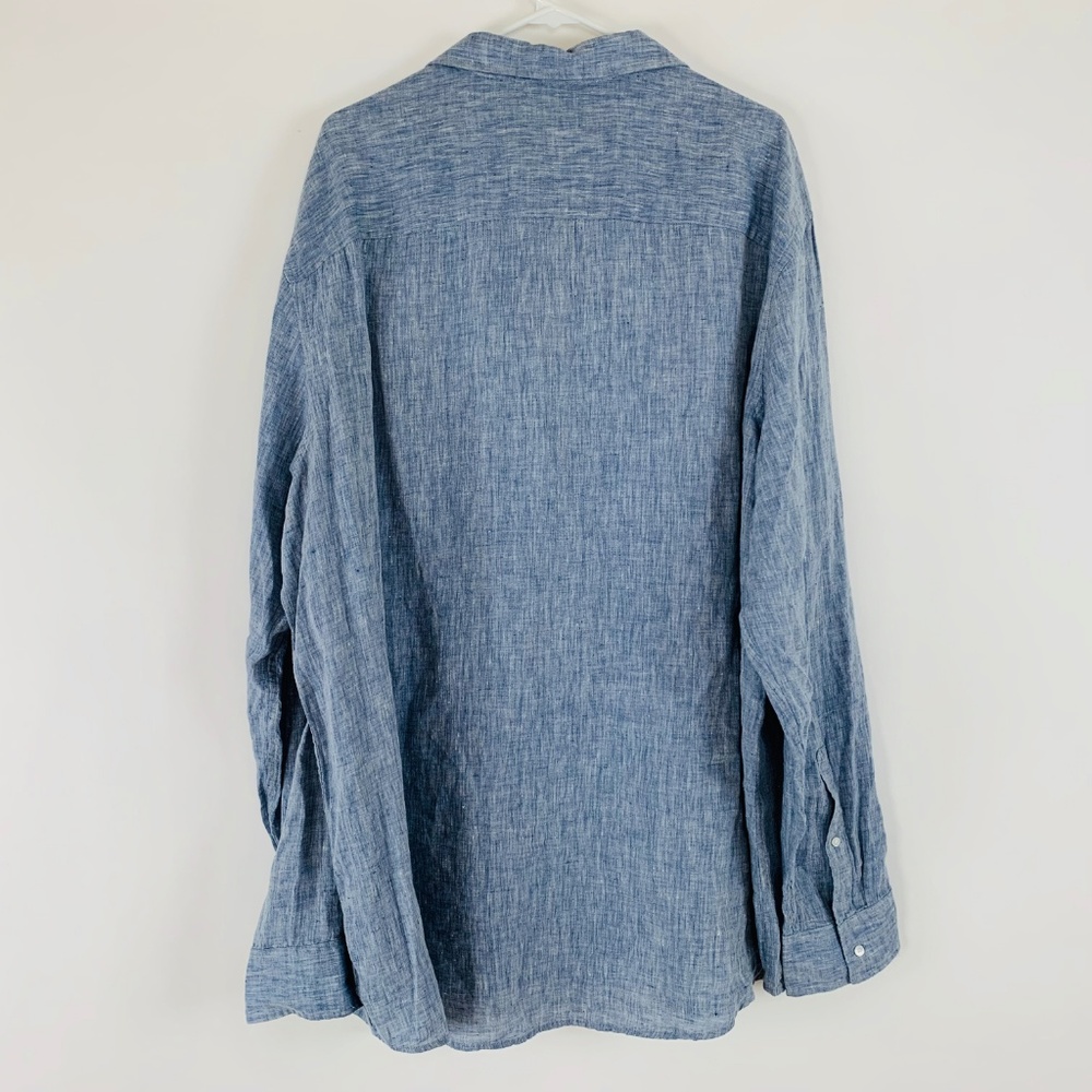 Michael Kors Mens Button Down Shirt 3XL 100% Linen - Picture 7 of 7